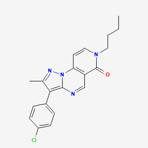 7-butyl-3-(4-chlorophenyl)-2-methylpyrazolo[1,5-a]pyrido[3,4-e]pyrimidin-6(7H)-one