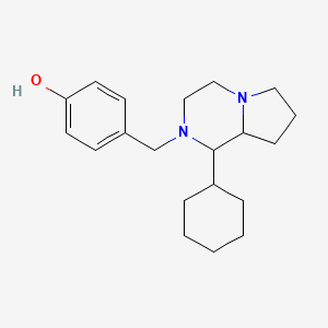 molecular formula C20H30N2O B6099447 4-[(1-cyclohexylhexahydropyrrolo[1,2-a]pyrazin-2(1H)-yl)methyl]phenol 