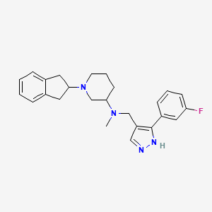 1-(2,3-dihydro-1H-inden-2-yl)-N-[[5-(3-fluorophenyl)-1H-pyrazol-4-yl]methyl]-N-methylpiperidin-3-amine