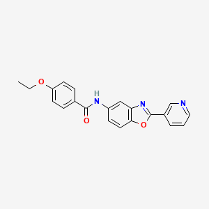 molecular formula C21H17N3O3 B6099453 4-ethoxy-N-[2-(pyridin-3-yl)-1,3-benzoxazol-5-yl]benzamide 