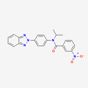 molecular formula C22H19N5O3 B6099461 N-[4-(2H-1,2,3-BENZOTRIAZOL-2-YL)PHENYL]-3-NITRO-N-(PROPAN-2-YL)BENZAMIDE 