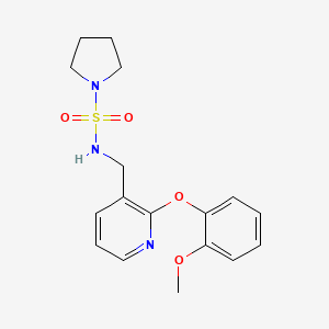 molecular formula C17H21N3O4S B6099478 N-{[2-(2-methoxyphenoxy)-3-pyridinyl]methyl}-1-pyrrolidinesulfonamide 