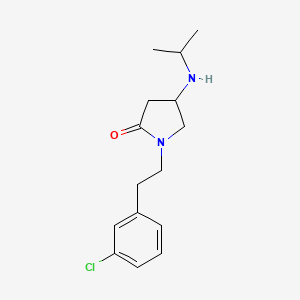 molecular formula C15H21ClN2O B6099485 1-[2-(3-chlorophenyl)ethyl]-4-(isopropylamino)-2-pyrrolidinone 