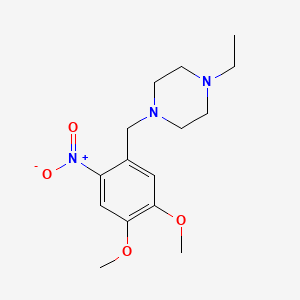 molecular formula C15H23N3O4 B6099496 1-(4,5-dimethoxy-2-nitrobenzyl)-4-ethylpiperazine 