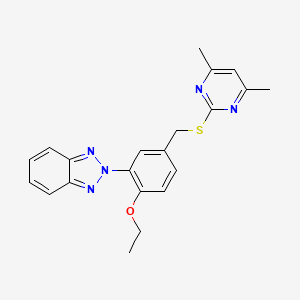 2-(2H-1,2,3-benzotriazol-2-yl)-4-{[(4,6-dimethyl-2-pyrimidinyl)sulfanyl]methyl}phenyl ethyl ether