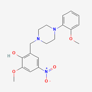 2-Methoxy-6-[[4-(2-methoxyphenyl)piperazin-1-yl]methyl]-4-nitrophenol