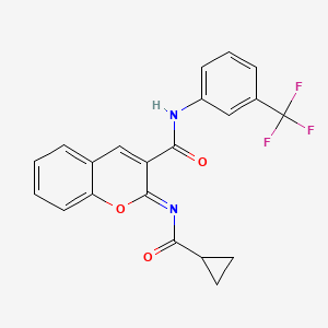 2-[(cyclopropylcarbonyl)imino]-N-[3-(trifluoromethyl)phenyl]-2H-chromene-3-carboxamide