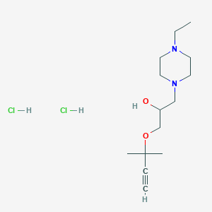 1-(4-Ethylpiperazin-1-yl)-3-(2-methylbut-3-yn-2-yloxy)propan-2-ol;dihydrochloride