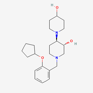 (3R,4R)-1-[(2-cyclopentyloxyphenyl)methyl]-4-(4-hydroxypiperidin-1-yl)piperidin-3-ol