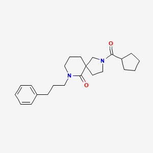 molecular formula C23H32N2O2 B6099560 2-(cyclopentylcarbonyl)-7-(3-phenylpropyl)-2,7-diazaspiro[4.5]decan-6-one 