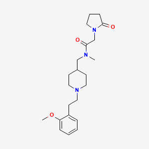 N-({1-[2-(2-methoxyphenyl)ethyl]-4-piperidinyl}methyl)-N-methyl-2-(2-oxo-1-pyrrolidinyl)acetamide