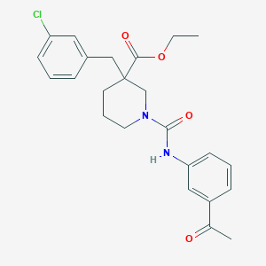 ethyl 1-{[(3-acetylphenyl)amino]carbonyl}-3-(3-chlorobenzyl)-3-piperidinecarboxylate