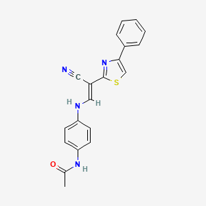 N-(4-{[2-cyano-2-(4-phenyl-1,3-thiazol-2-yl)vinyl]amino}phenyl)acetamide