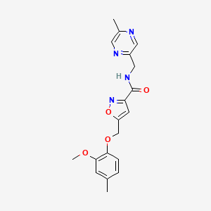 5-[(2-methoxy-4-methylphenoxy)methyl]-N-[(5-methylpyrazin-2-yl)methyl]-1,2-oxazole-3-carboxamide