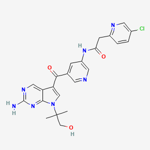 molecular formula C23H22ClN7O3 B609965 PF-06273340 CAS No. 1402438-74-7