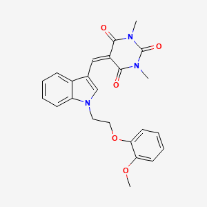 molecular formula C24H23N3O5 B6099654 5-({1-[2-(2-METHOXYPHENOXY)ETHYL]-1H-INDOL-3-YL}METHYLIDENE)-1,3-DIMETHYL-1,3-DIAZINANE-2,4,6-TRIONE 