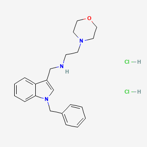 N-[(1-benzylindol-3-yl)methyl]-2-morpholin-4-ylethanamine;dihydrochloride