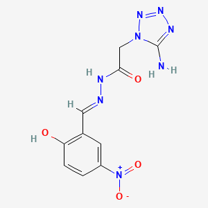 molecular formula C10H10N8O4 B6099670 2-(5-aminotetrazol-1-yl)-N-[(E)-(2-hydroxy-5-nitrophenyl)methylideneamino]acetamide 