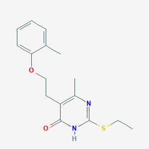 molecular formula C16H20N2O2S B6099699 2-(ETHYLSULFANYL)-6-METHYL-5-[2-(2-METHYLPHENOXY)ETHYL]-3,4-DIHYDROPYRIMIDIN-4-ONE 