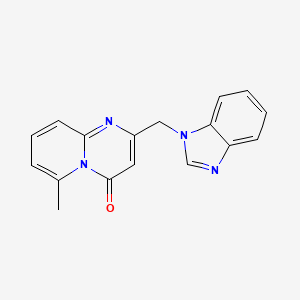 molecular formula C17H14N4O B609970 2-((1H-苯并[d]咪唑-1-基)甲基)-6-甲基-4H-吡啶并[1,2-a]嘧啶-4-酮 CAS No. 1434288-24-0