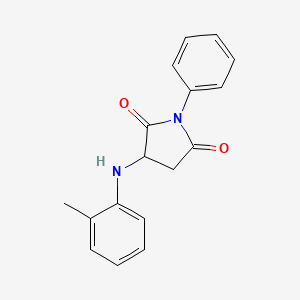 molecular formula C17H16N2O2 B6099736 3-[(2-methylphenyl)amino]-1-phenyl-2,5-pyrrolidinedione 