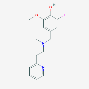 molecular formula C16H19IN2O2 B6099747 2-iodo-6-methoxy-4-[[methyl(2-pyridin-2-ylethyl)amino]methyl]phenol 