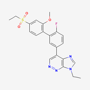 molecular formula C22H21FN4O3S B609975 Darigabat CAS No. 1614245-70-3