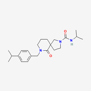 6-oxo-N-propan-2-yl-7-[(4-propan-2-ylphenyl)methyl]-2,7-diazaspiro[4.5]decane-2-carboxamide