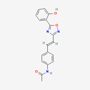 molecular formula C18H15N3O3 B6099775 N~1~-(4-{2-[5-(2-HYDROXYPHENYL)-1,2,4-OXADIAZOL-3-YL]VINYL}PHENYL)ACETAMIDE 