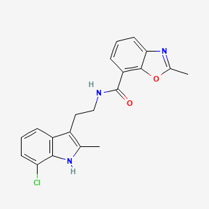 molecular formula C20H18ClN3O2 B6099789 N-[2-(7-chloro-2-methyl-1H-indol-3-yl)ethyl]-2-methyl-1,3-benzoxazole-7-carboxamide 