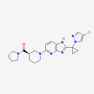 [(3R)-1-[2-[1-(4-chloropyrazol-1-yl)cyclopropyl]-1H-imidazo[4,5-b]pyridin-5-yl]piperidin-3-yl]-pyrrolidin-1-ylmethanone