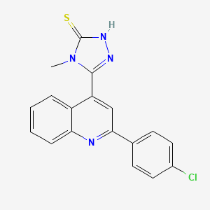 5-[2-(4-chlorophenyl)-4-quinolinyl]-4-methyl-4H-1,2,4-triazole-3-thiol