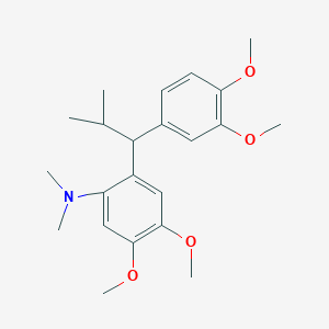 molecular formula C22H31NO4 B060998 2-[1-(3,4-dimethoxyphenyl)-2-methylpropyl]-4,5-dimethoxy-N,N-dimethylaniline CAS No. 164859-57-8