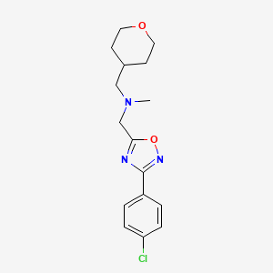 1-[3-(4-chlorophenyl)-1,2,4-oxadiazol-5-yl]-N-methyl-N-(tetrahydro-2H-pyran-4-ylmethyl)methanamine