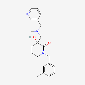 molecular formula C21H27N3O2 B6099821 3-hydroxy-1-(3-methylbenzyl)-3-{[methyl(3-pyridinylmethyl)amino]methyl}-2-piperidinone 