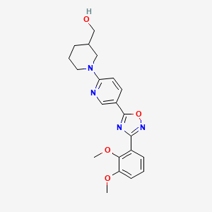 molecular formula C21H24N4O4 B6099824 (1-{5-[3-(2,3-dimethoxyphenyl)-1,2,4-oxadiazol-5-yl]-2-pyridinyl}-3-piperidinyl)methanol 