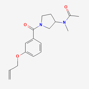 molecular formula C17H22N2O3 B6099831 N-{1-[3-(allyloxy)benzoyl]-3-pyrrolidinyl}-N-methylacetamide 