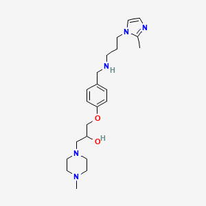 molecular formula C22H35N5O2 B6099839 1-[4-[[3-(2-Methylimidazol-1-yl)propylamino]methyl]phenoxy]-3-(4-methylpiperazin-1-yl)propan-2-ol 