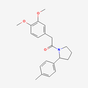 molecular formula C21H25NO3 B6099888 1-[(3,4-dimethoxyphenyl)acetyl]-2-(4-methylphenyl)pyrrolidine 