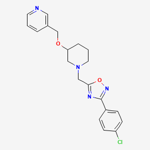 3-{[(1-{[3-(4-chlorophenyl)-1,2,4-oxadiazol-5-yl]methyl}-3-piperidinyl)oxy]methyl}pyridine