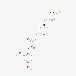 molecular formula C25H34N2O3S B6099904 N-(2,4-dimethoxybenzyl)-3-{1-[4-(methylthio)benzyl]-3-piperidinyl}propanamide 