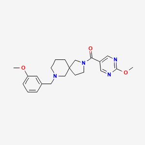 molecular formula C22H28N4O3 B6099905 7-(3-methoxybenzyl)-2-[(2-methoxy-5-pyrimidinyl)carbonyl]-2,7-diazaspiro[4.5]decane 