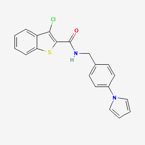 3-CHLORO-N-{[4-(1H-PYRROL-1-YL)PHENYL]METHYL}-1-BENZOTHIOPHENE-2-CARBOXAMIDE