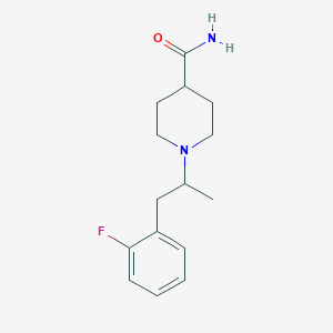 molecular formula C15H21FN2O B6099925 1-[1-(2-Fluorophenyl)propan-2-yl]piperidine-4-carboxamide 