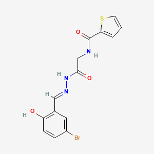 N-({N'-[(E)-(5-Bromo-2-hydroxyphenyl)methylidene]hydrazinecarbonyl}methyl)thiophene-2-carboxamide