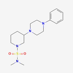 molecular formula C17H28N4O2S B6099943 N,N-dimethyl-3-(4-phenylpiperazin-1-yl)piperidine-1-sulfonamide 