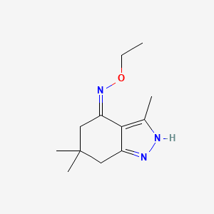 molecular formula C12H19N3O B6099950 (Z)-N-ethoxy-3,6,6-trimethyl-5,7-dihydro-2H-indazol-4-imine 