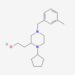 molecular formula C19H30N2O B6099953 2-[1-cyclopentyl-4-(3-methylbenzyl)-2-piperazinyl]ethanol 