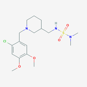 molecular formula C17H28ClN3O4S B6099962 N'-{[1-(2-chloro-4,5-dimethoxybenzyl)-3-piperidinyl]methyl}-N,N-dimethylsulfamide 