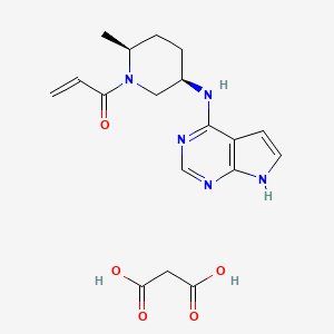 molecular formula C18H23N5O5 B609999 PF-06651600 malonate CAS No. 2140301-97-7